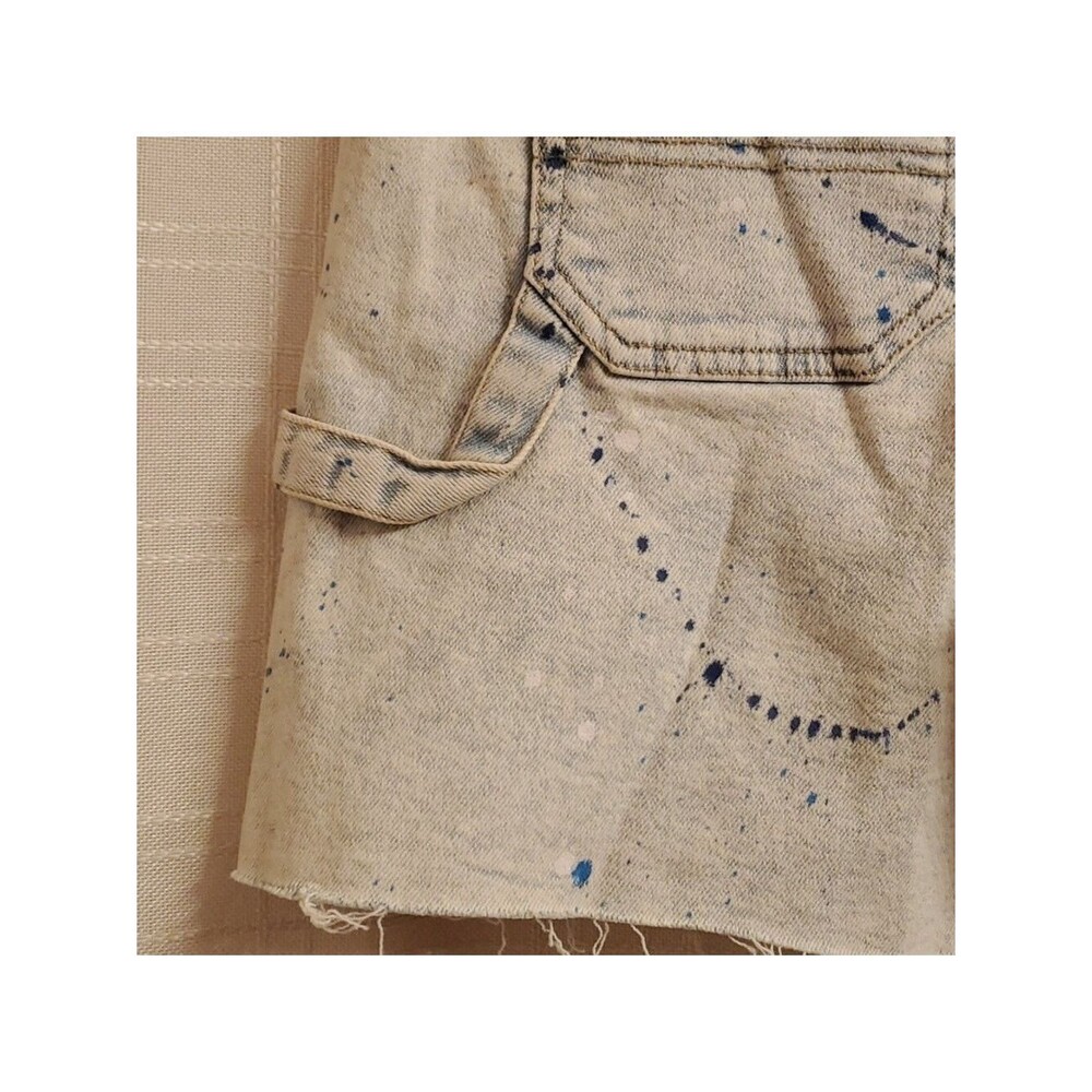 Wild Fable Shorts Womens Size 0 Light Blue Carpenter Art Splatter Paint - Picture 12 of 16